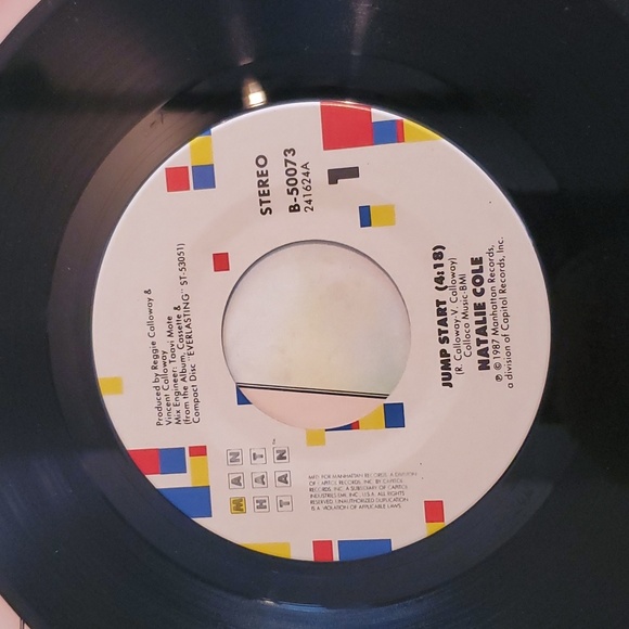 2/$8 VINYL Natalie Cole Jumpstart and More Than The Stars 45rpm 7" - Picture 3 of 4